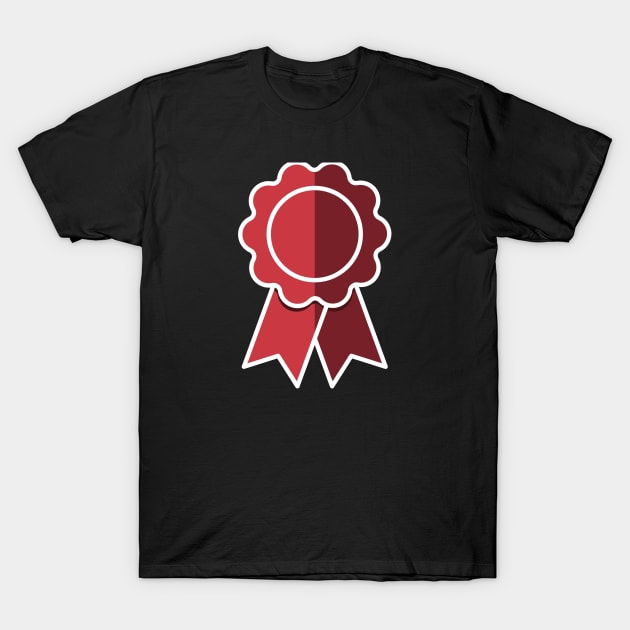 Badge with ribbons Icon. Vector illustration. T-Shirt by AraDesign